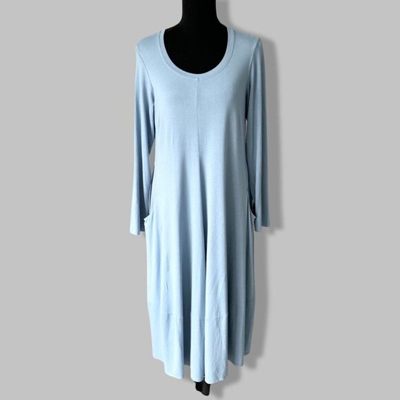 Q’ Neel  Jersey Lagenlook Long Sleeve Midi Dress - Picture 1 of 14